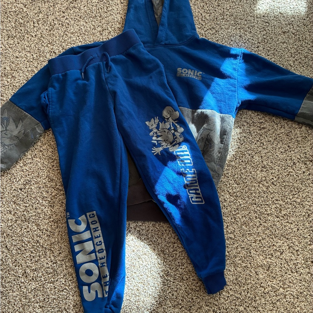 Sonic The Hedgehog Blue Kids Jogger Sweatpants